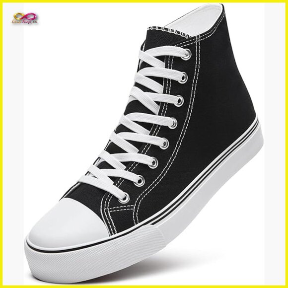 Classic High Top Canvas Sneakers Lace Up Casual Walking Shoes Retro Style